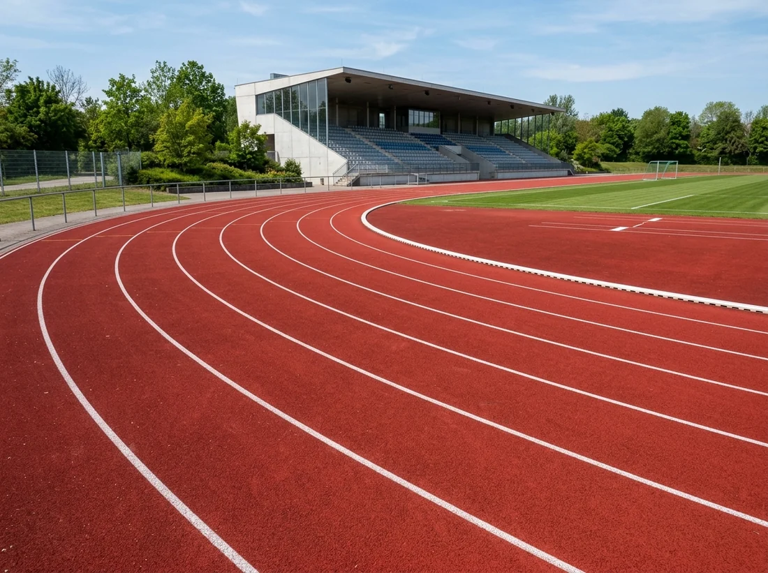 Pista de atletismo com piso de borracha Pisobor